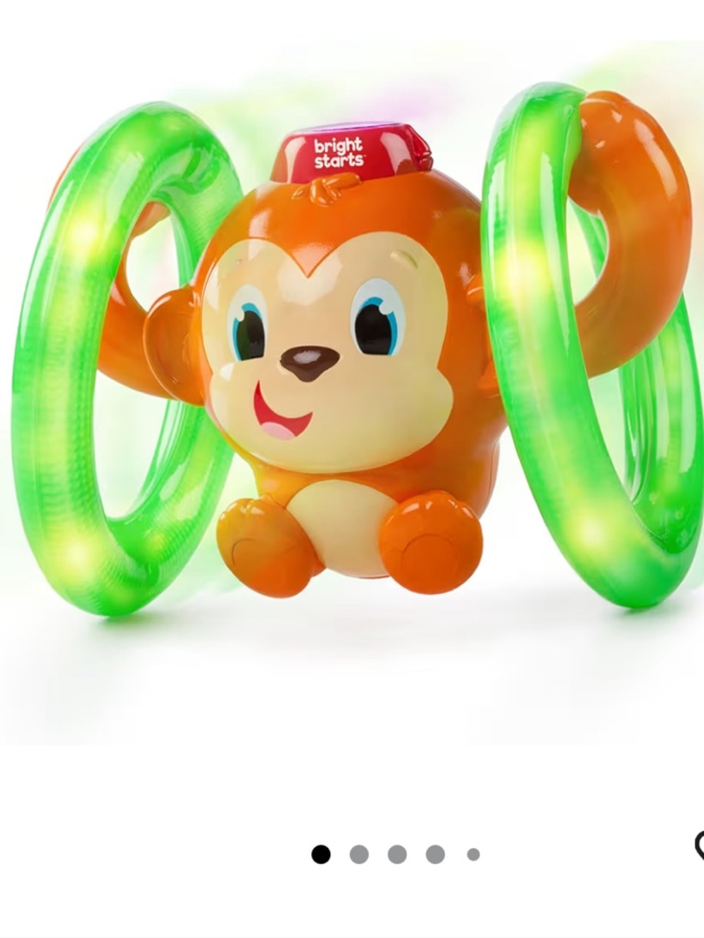 Roll & Glow Monkey Toy - Orange and Green